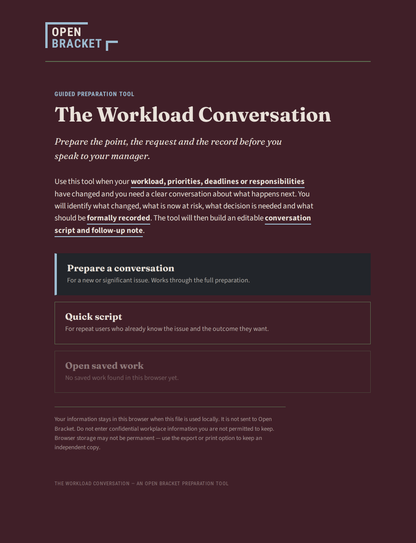 The Workload Conversation - Turn an unmanageable workload into a clear priorities conversation with your manager.
