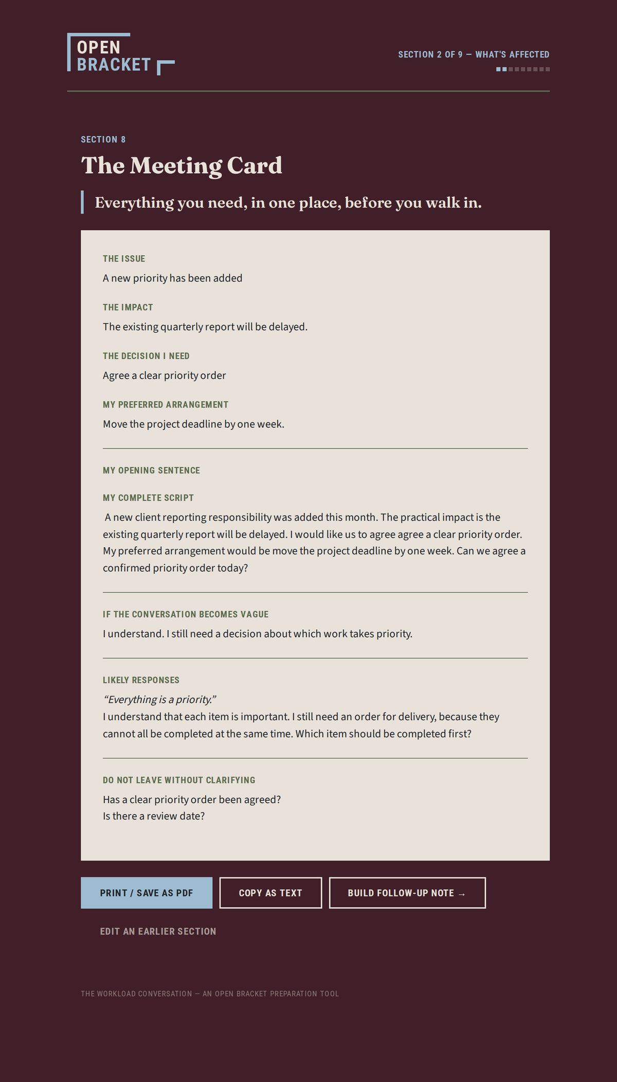 The Workload Conversation - Turn an unmanageable workload into a clear priorities conversation with your manager.